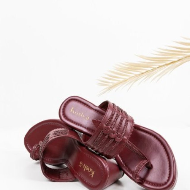 Handmade Maroon Wedges from kosh-a!