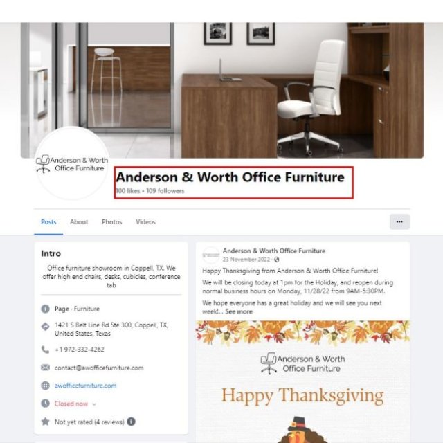 Anderson & Worth Office Furniture