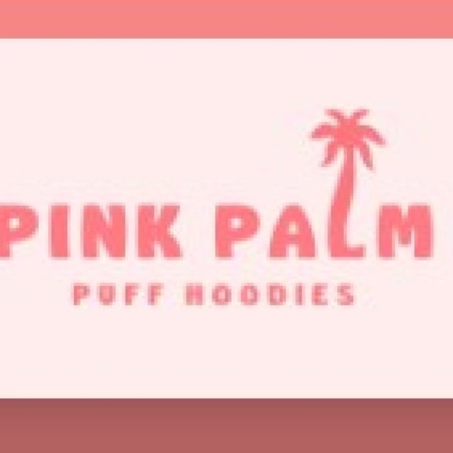 Pink Palm Puff Hoodie