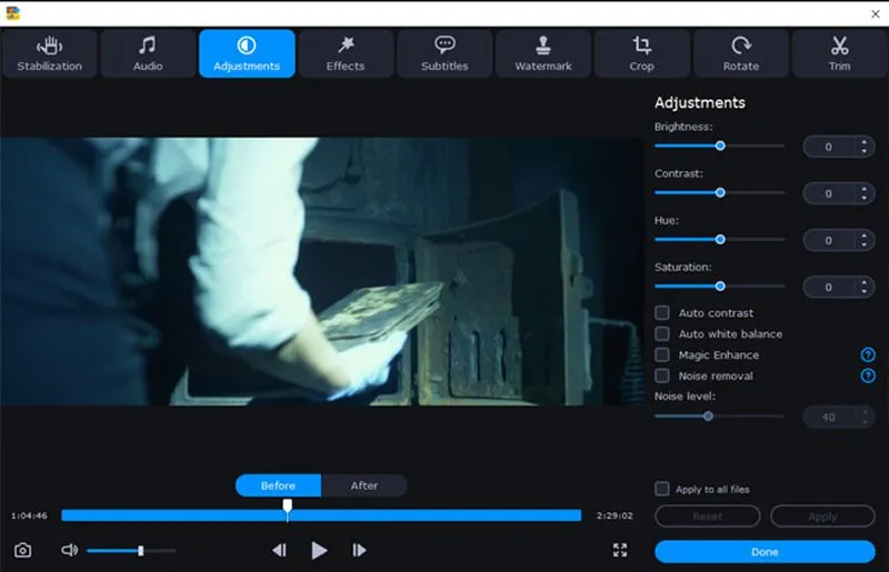 Movavi's video stabilizer a must have